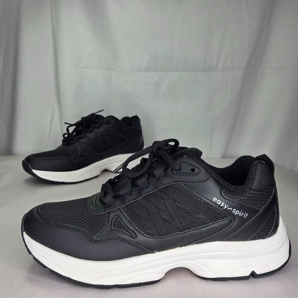 Easy Spirit Keagen Lace-Up Black Sneakers
